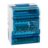 Шина нулевая в корпусе на DIN-рейку 4х7 групп