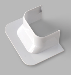 Прямой ввод в стену 74*55 мм (упак. 4 шт)