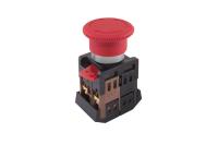 Кнопка АЕ-22 "Грибок" с фиксацией красный d22мм